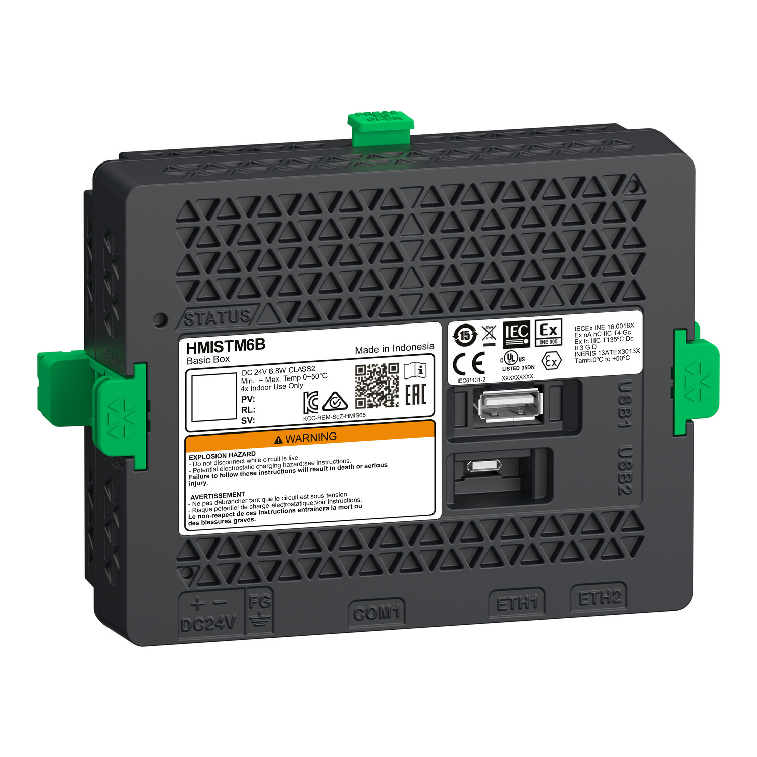 Schneider Electric Yedek parça, arka modül, 1COM, 2Ethernet, USB host&cihaz, 24VDC