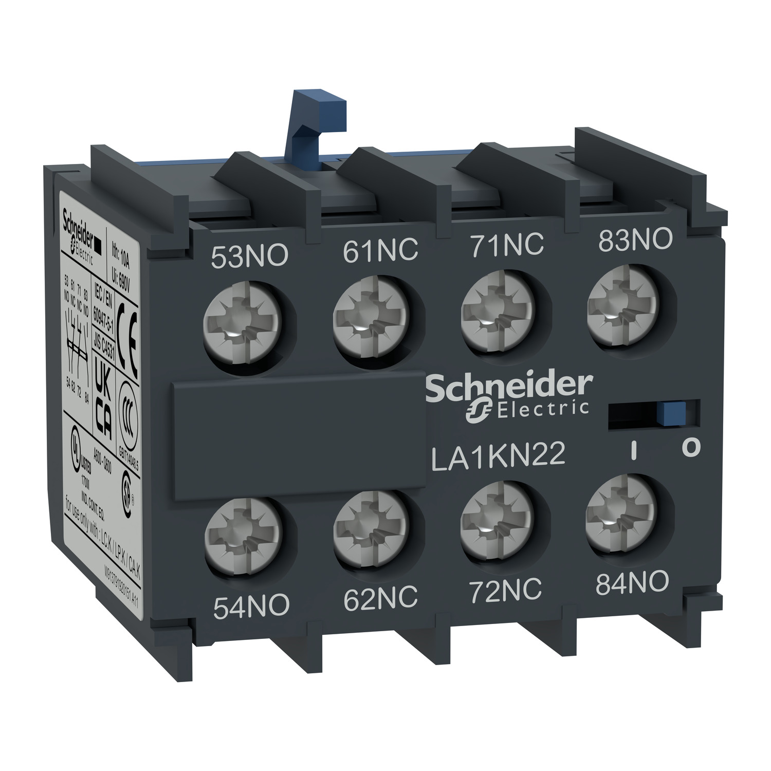 Schneider Electric Tesys K - Yardımcı Kontak Bloğu - 1 Na + 3 Nk - Vida Kelepçesi Terminalleri