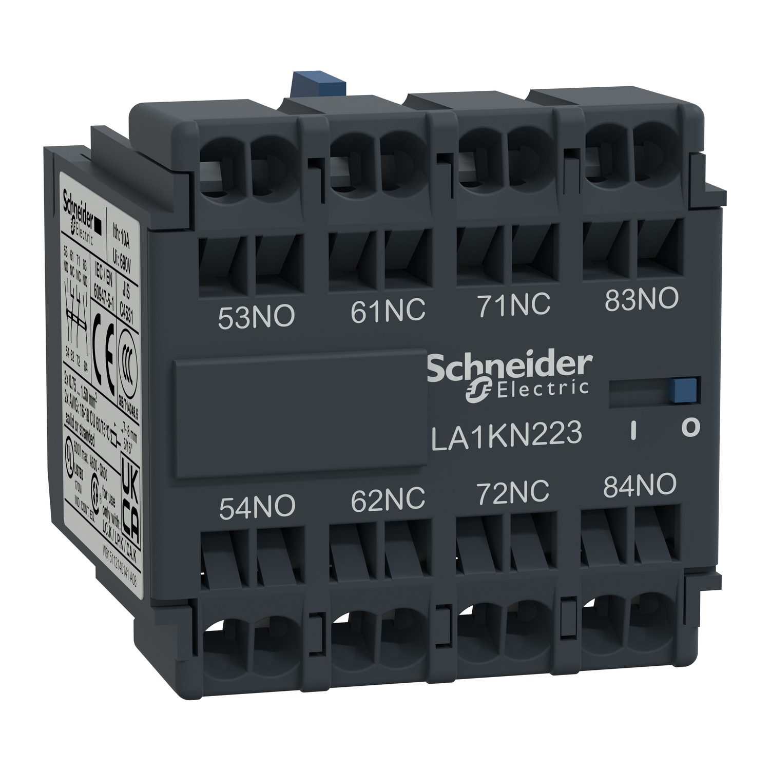 Schneider Electric Tesys K - Yardımcı Kontak Bloğu - 2 Na + 2 Nk - Yaylı Terminaller