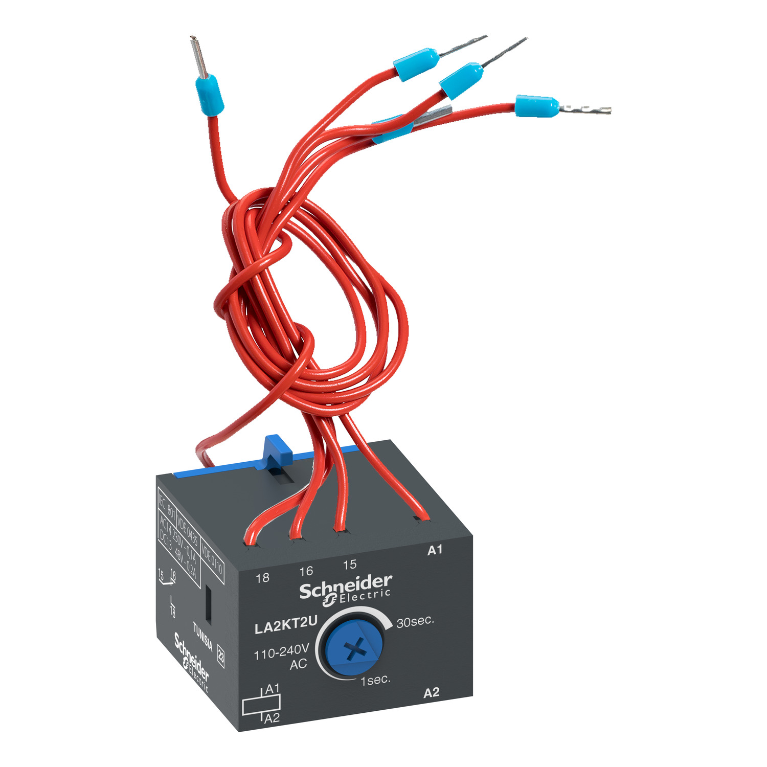 Schneider Electric Tesys K -Zaman Gecikme Yardımcı Kontak Bloğu - 1 K/A - 110...240 V - 1…30Sn
