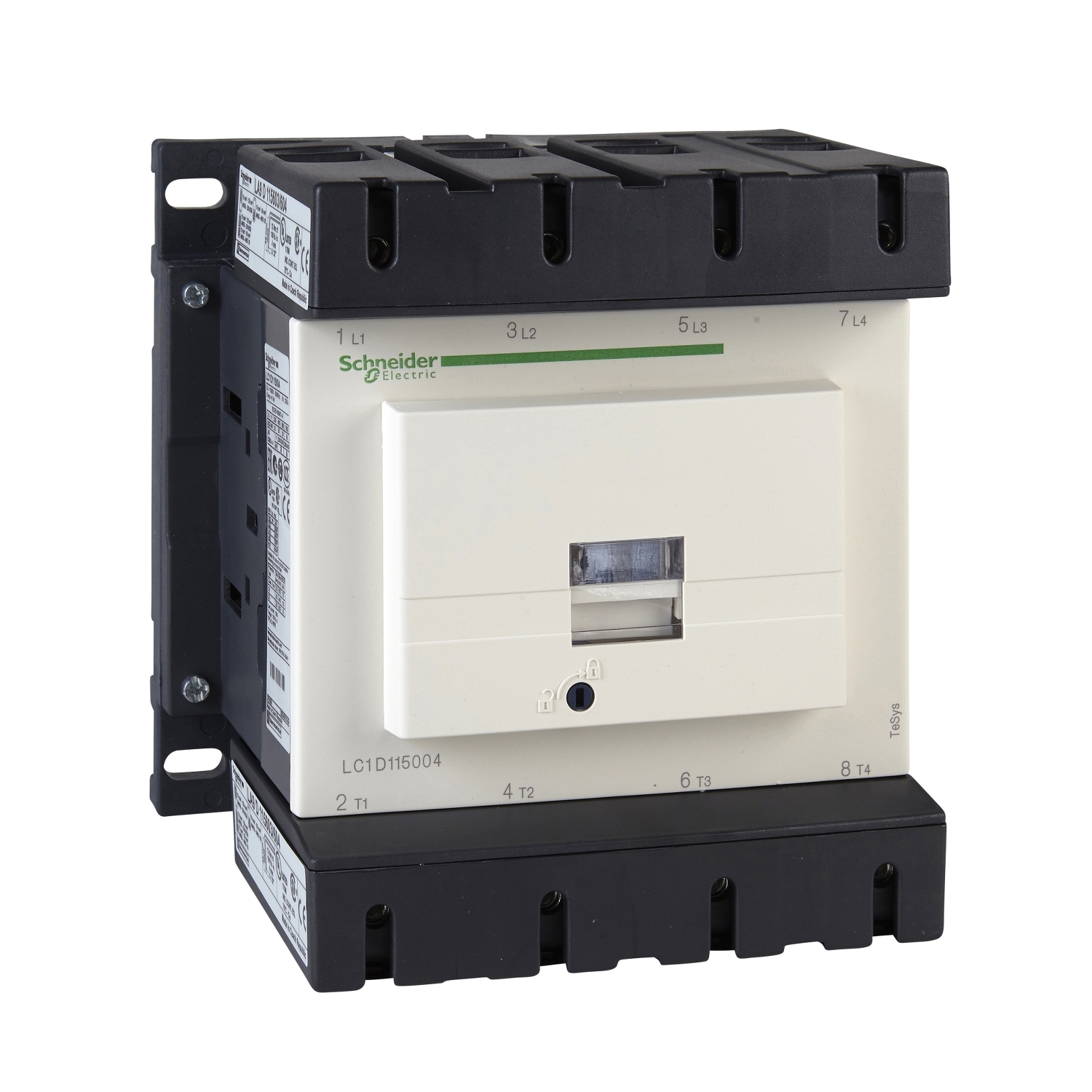 Schneider Electric Tesys D Kontaktör - 4P(4 Na) - Ac-1 - <= 440 V 200 A - 400 V Ac 50/60 Hz Bobin