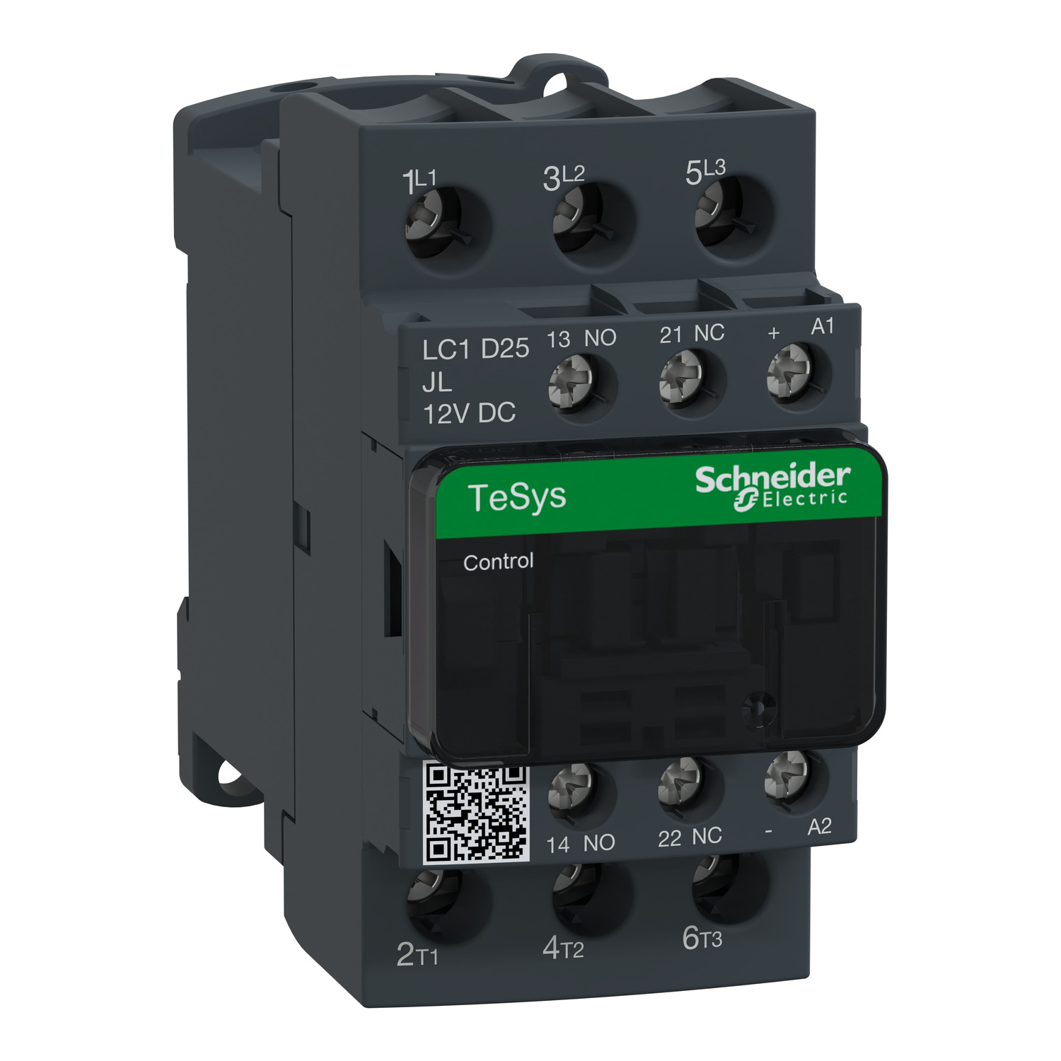 Schneider Electric Tesys D Kontaktör - 3P(3 Na) - Ac-3 - <= 440 V 25 A - 12 V Dc Bobin