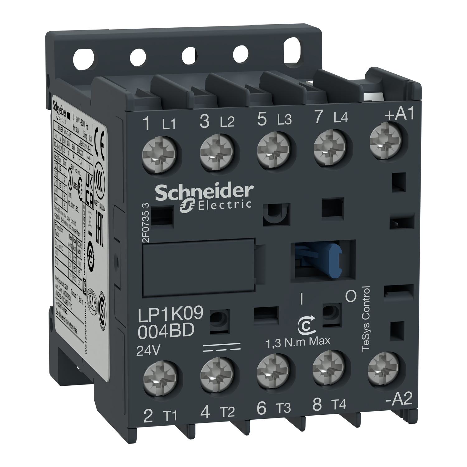 Schneider Electric Tesys K Kontaktör - 4P(4 Na) - Ac-1 - <= 440 V 20 A - 24 V Dc Bobin