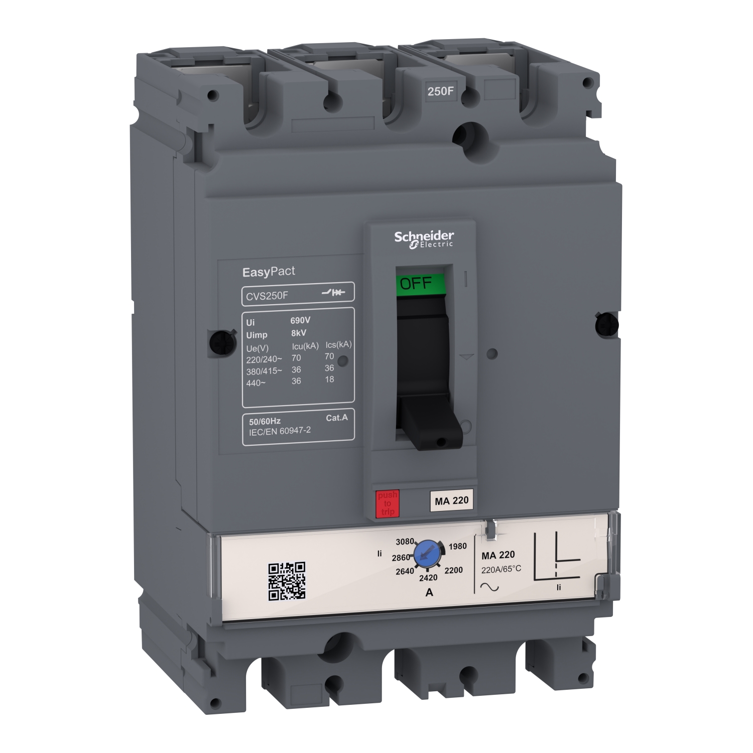 Schneider Electric Easypact CVS - CVS160F MA150 devre kesici - 3P/3d