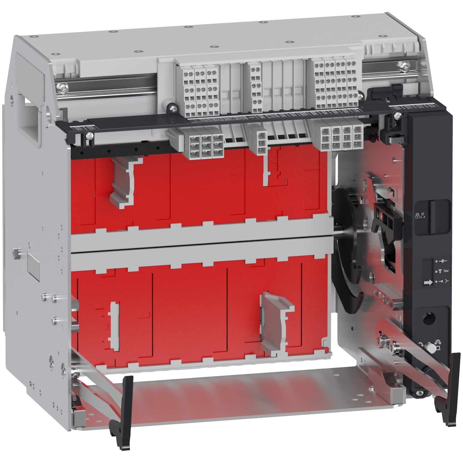 Schneider Electric Chassis MTZ1 16 H1/H2 1600 A 4P - Pano montaj çerçevesi - MasterPact MTZ1 sabit tip