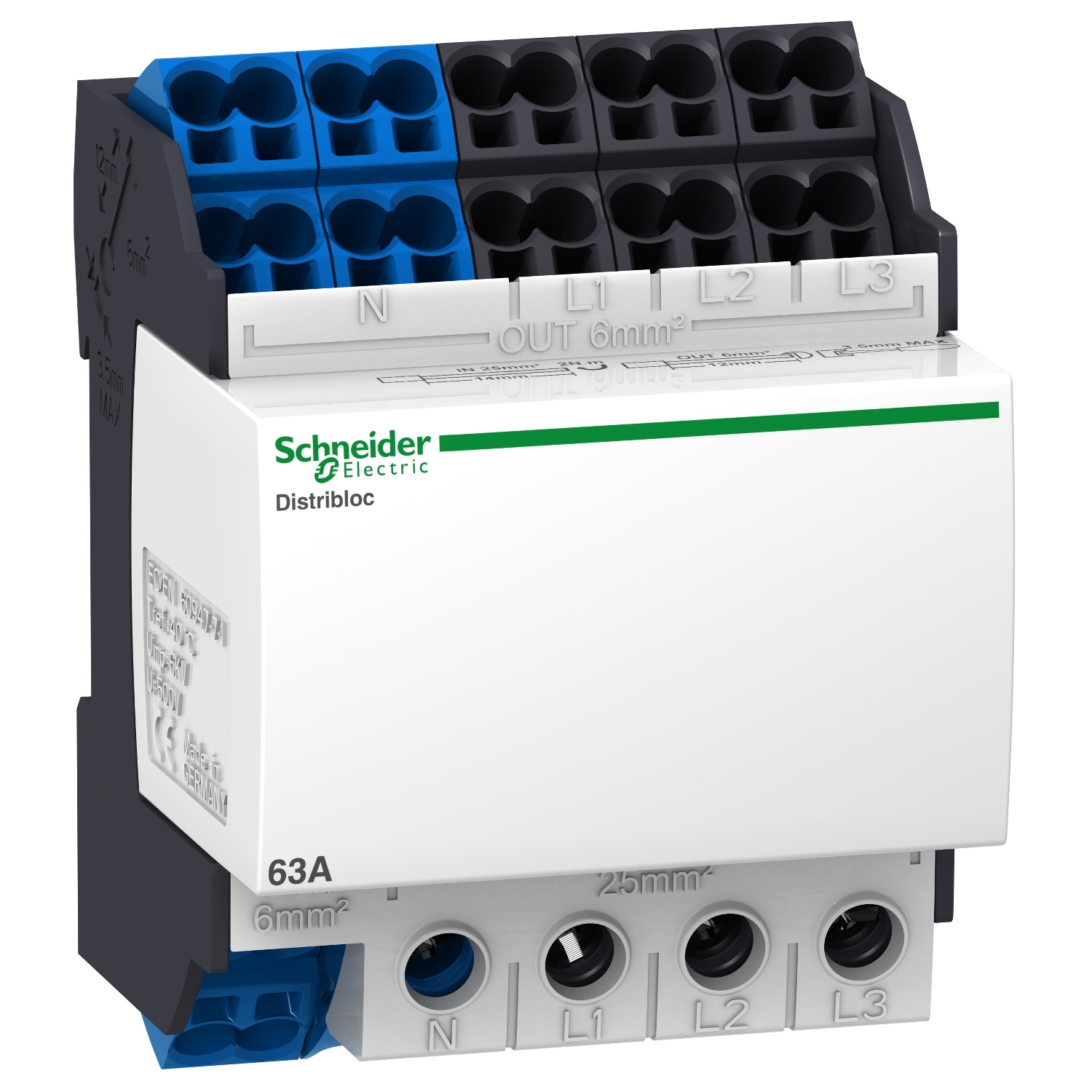Linergy - 4P 63A 24 Delikli (alttan beslemeli)