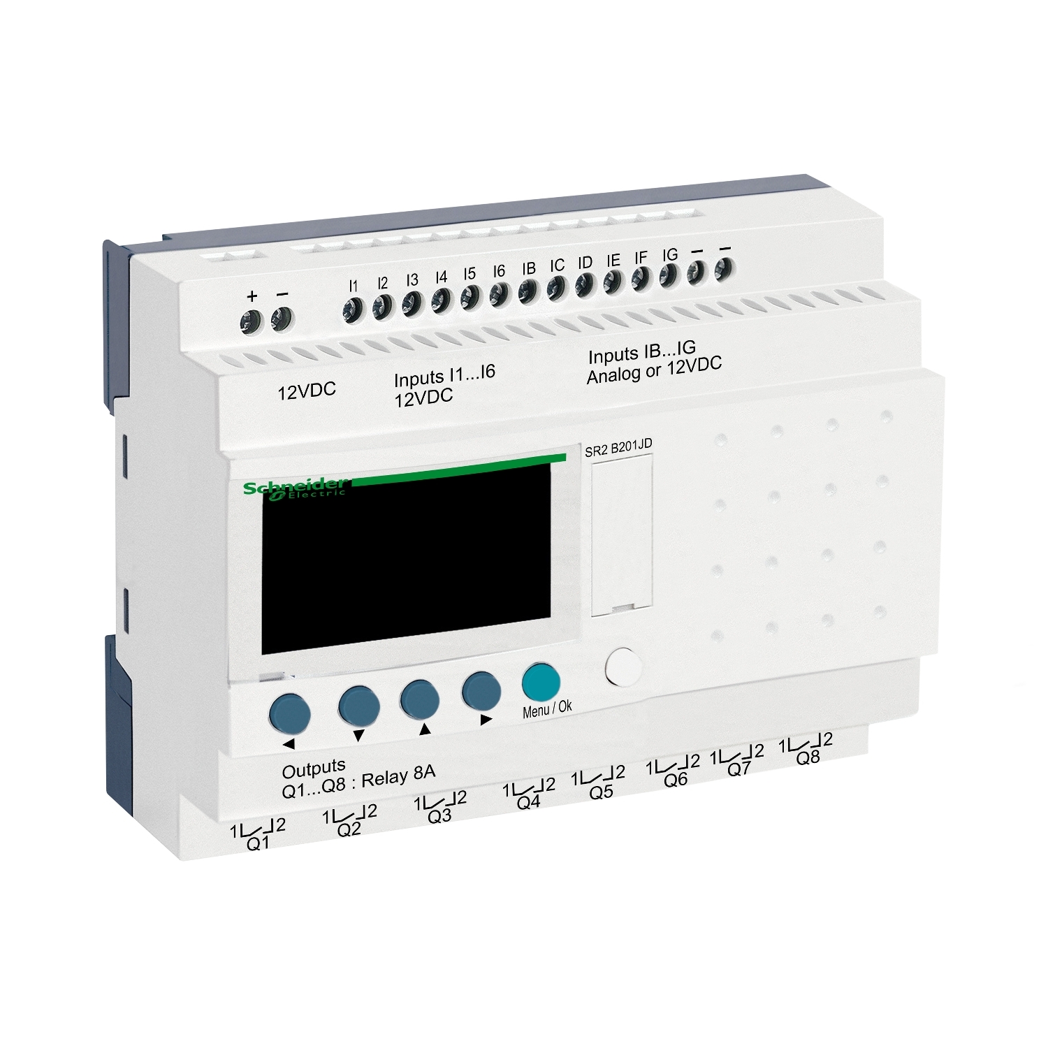 Schneider Electric Kompakt Akıllı Röle Zelio Logic - 20 G Ç - 12 Vdc - Saat - Ekran