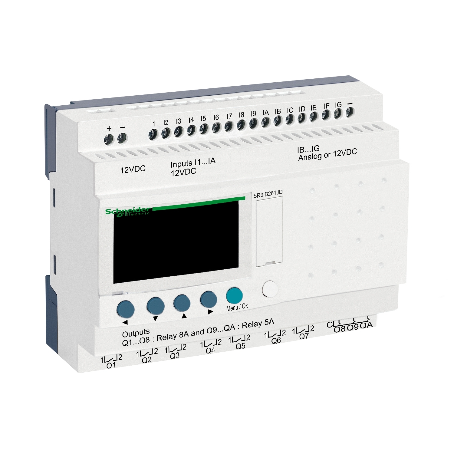 Schneider Electric Modüler Akıllı Röle Zelio Logic - 26 G Ç - 12V Dc - Saat - Ekran