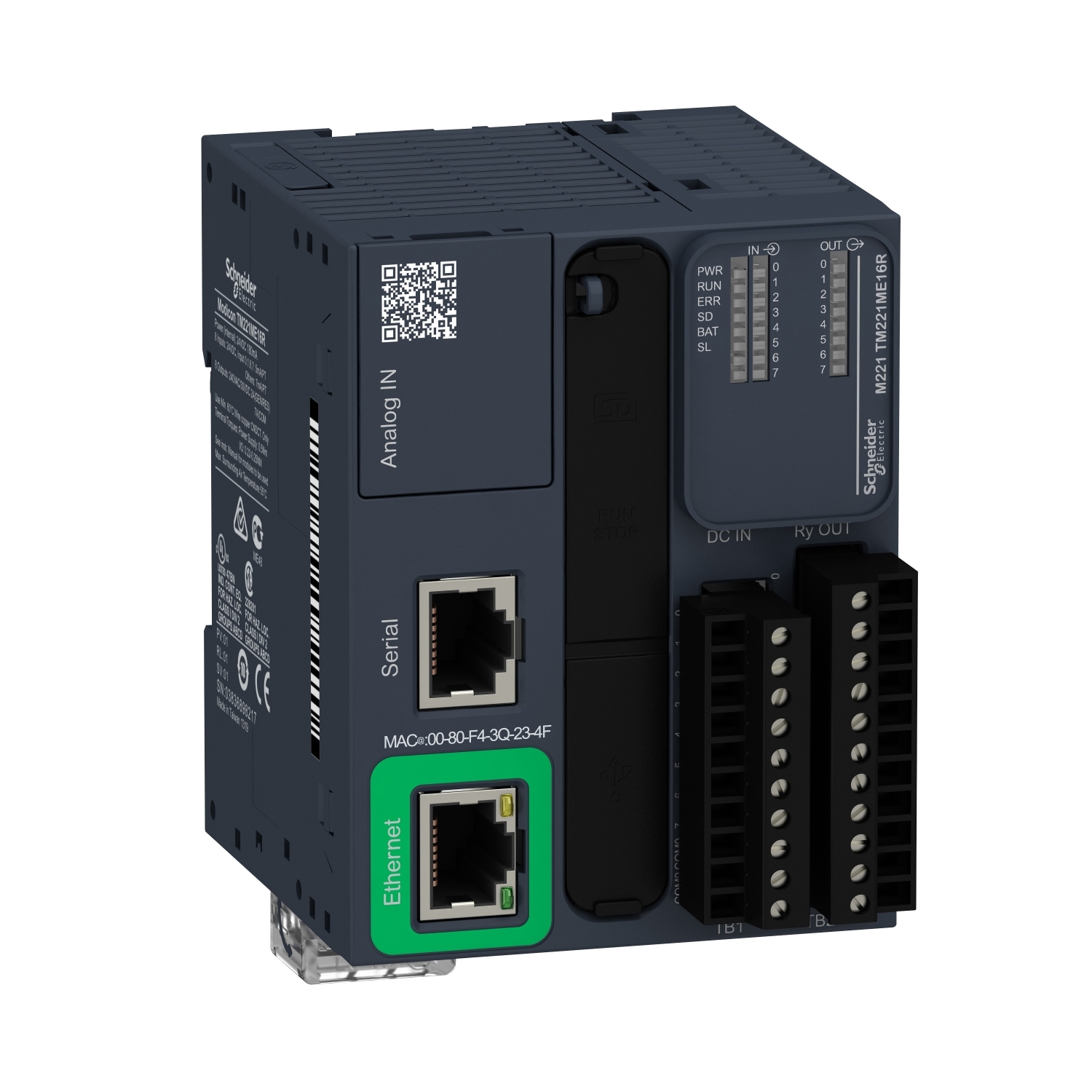 Schneider Electric Kontrolör M221-16 Gç Rölesi Ethernet Modular