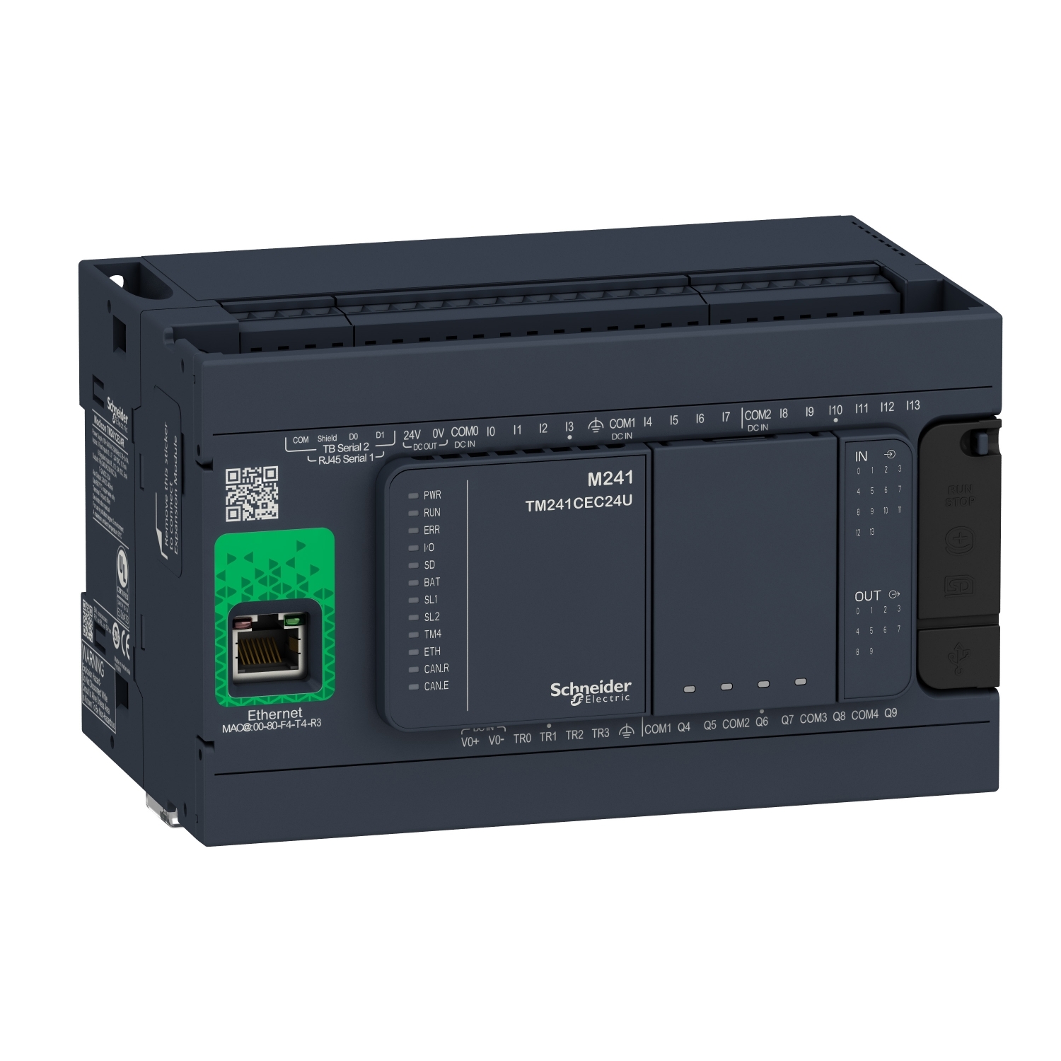 Schneider Electric M241 Kontrolör 24 Gç Rölesi Ethernet