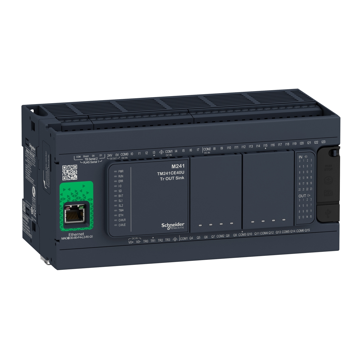Schneider Electric M241 Kontrolör 40 Gç Rölesi Ethernet