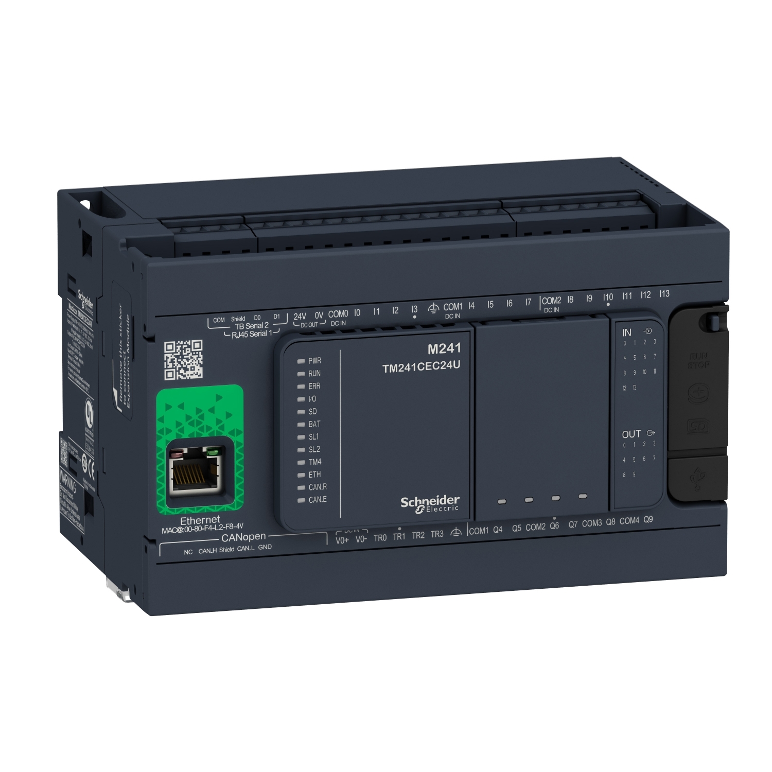 Schneider Electric M241 Kontrolor 24 Guc Rolesi Ethernet Can Master