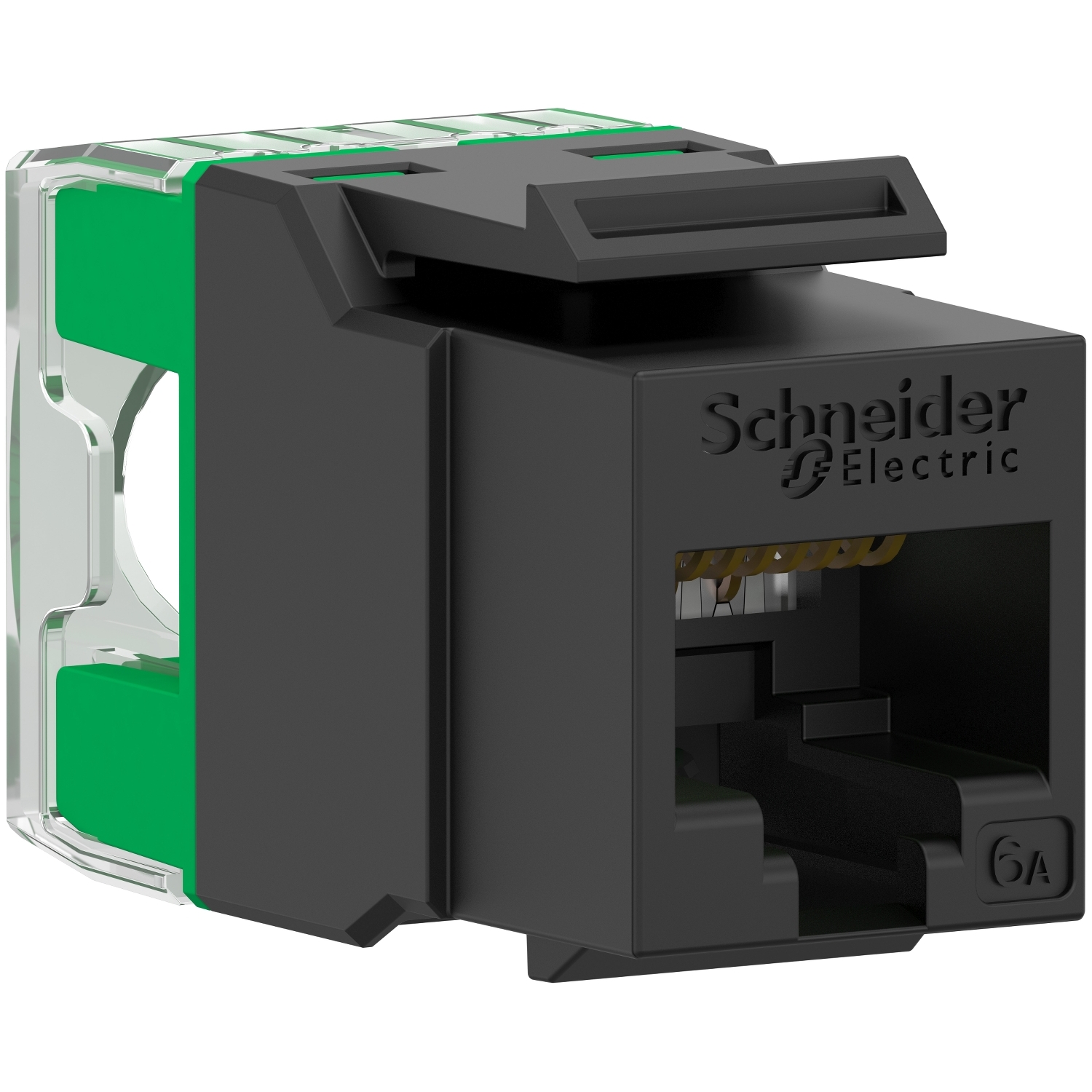 Schneider Electric Actassi Bakır Rj-45 Konnektör, Keystone S-110, Cat 6A, Utp, Siyah