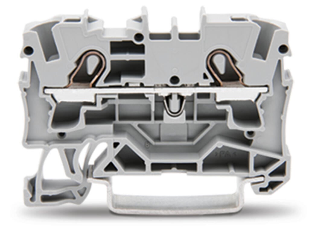 TOPJOB®S 2 iletkenli 6 (4) mm2 geçiş klemensi, IN 41 A, gri