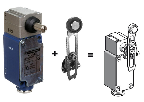 Schneider Electric Limit Anahtarı Xc2-J - Makaralı Manivela - 1 K/A