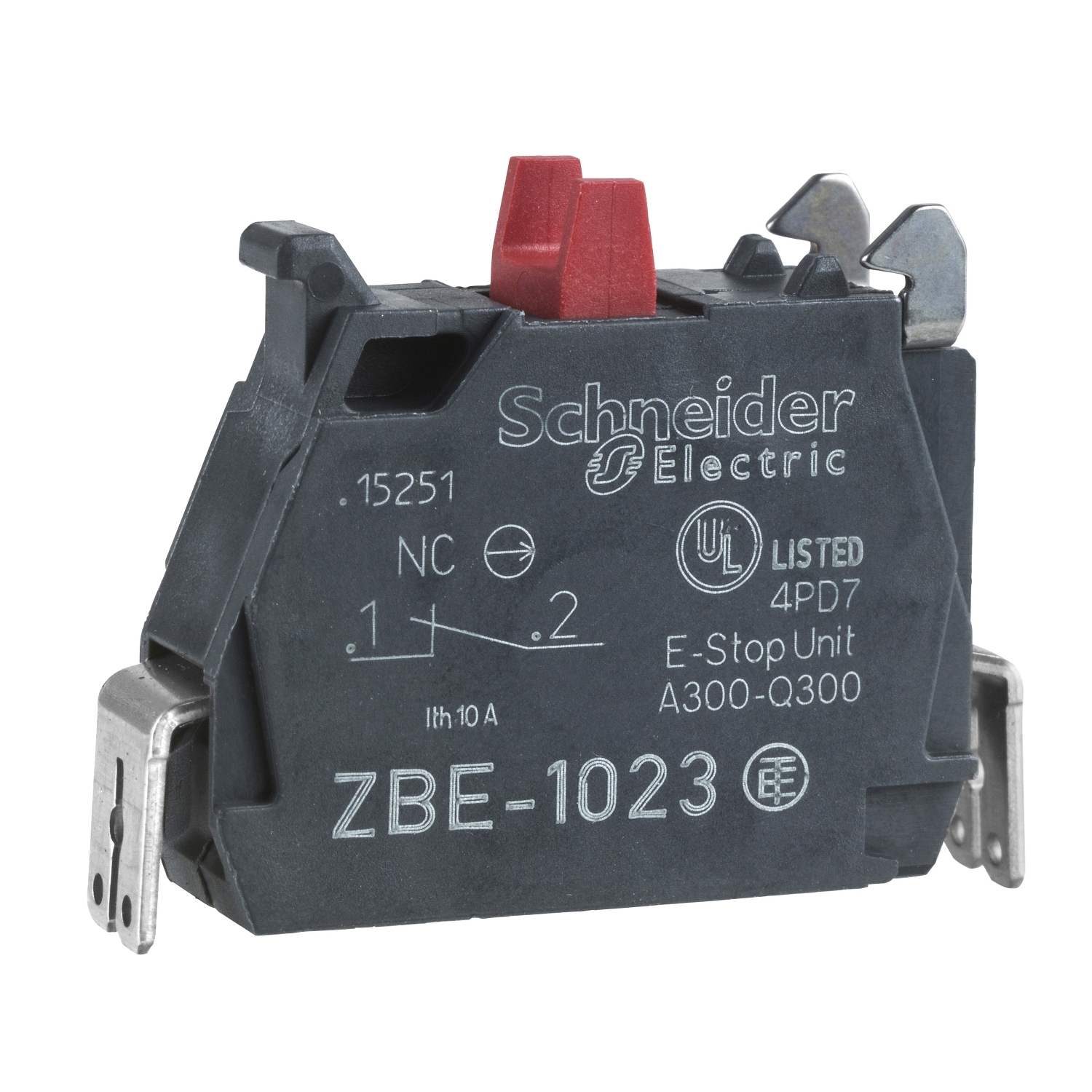 Schneider Electric Harmony XB4, Tek kontak bloğu, gümüş alaşım, faston konnektör, 1 NC