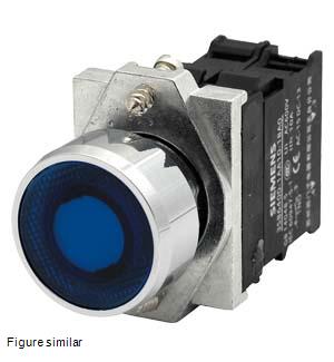 Komple Işıklı Yay Dönüşlü LED’li Butonlar Metal Mavi 230 V AC