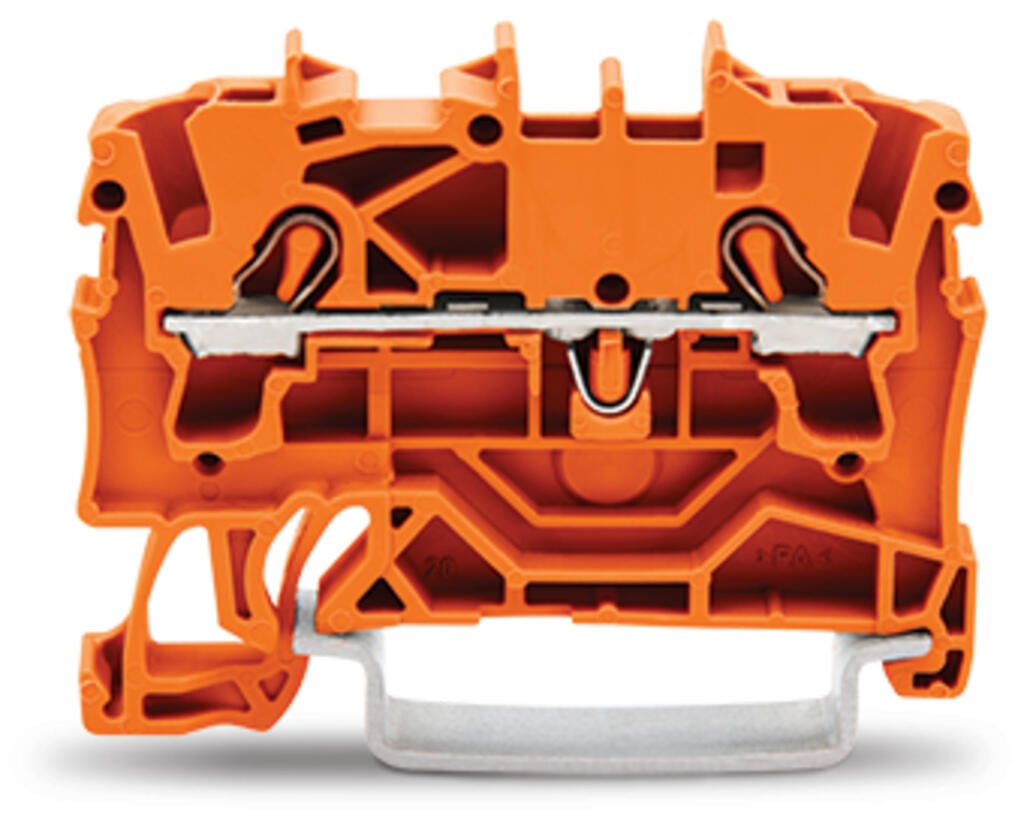 TOPJOB®S 2 iletkenli 4 (2,5) mm2 geçiş klemensi, IN 32 A, Turuncu