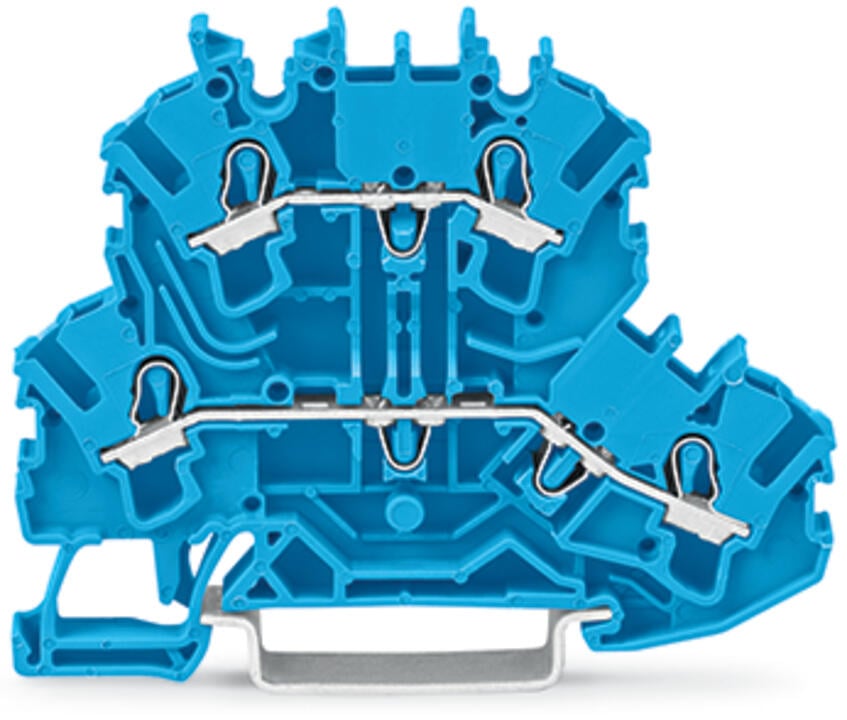 TOPJOB®S2-katlı 4 (2,5) mm2 geçiş klemensi, IN 24 A, gri her iki kat köprülenebilir N/N, Ex i uyumlu