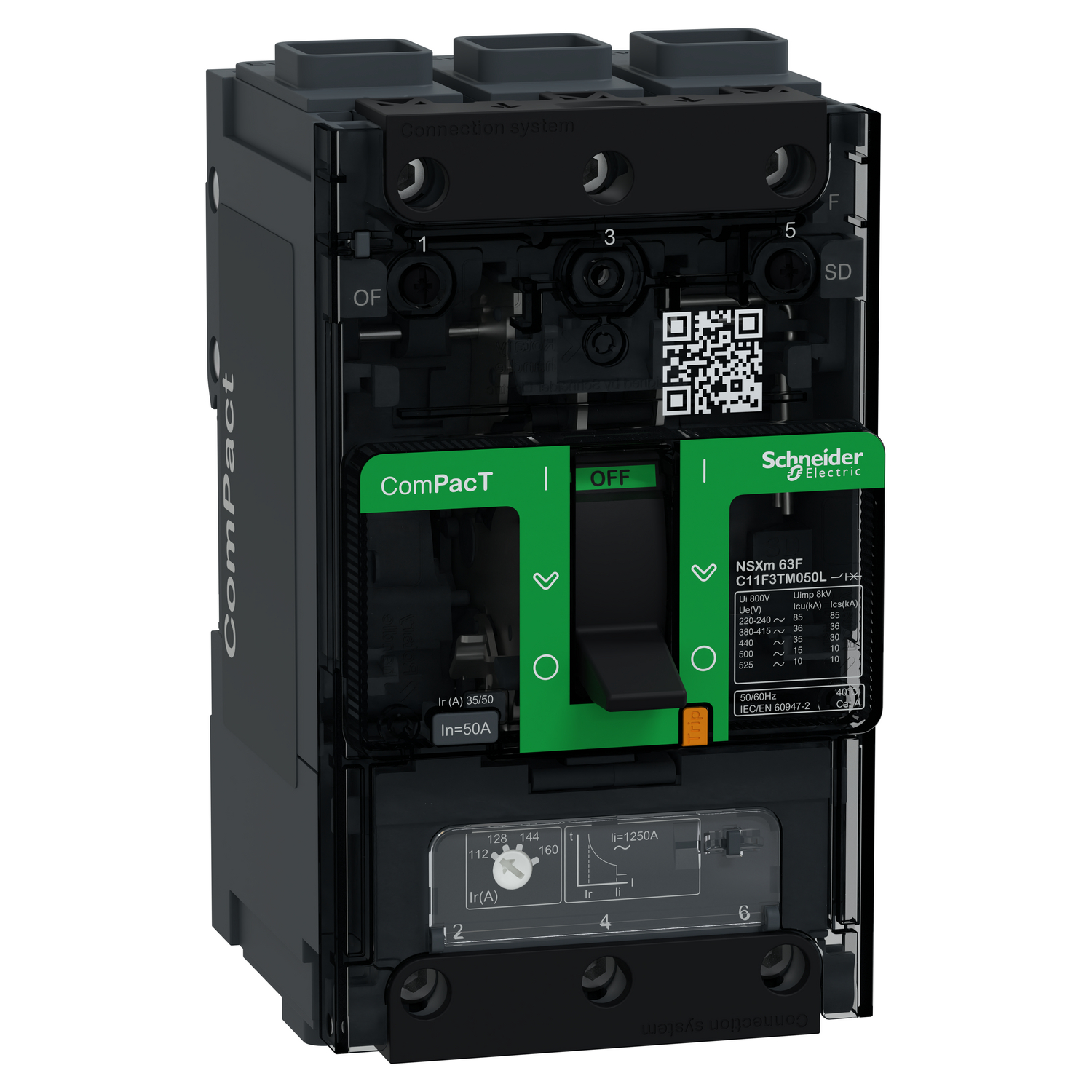 Schneider Electric Compact Şalter Nsxm100F 36Ka Ac 3P 50A Tmd Elınk