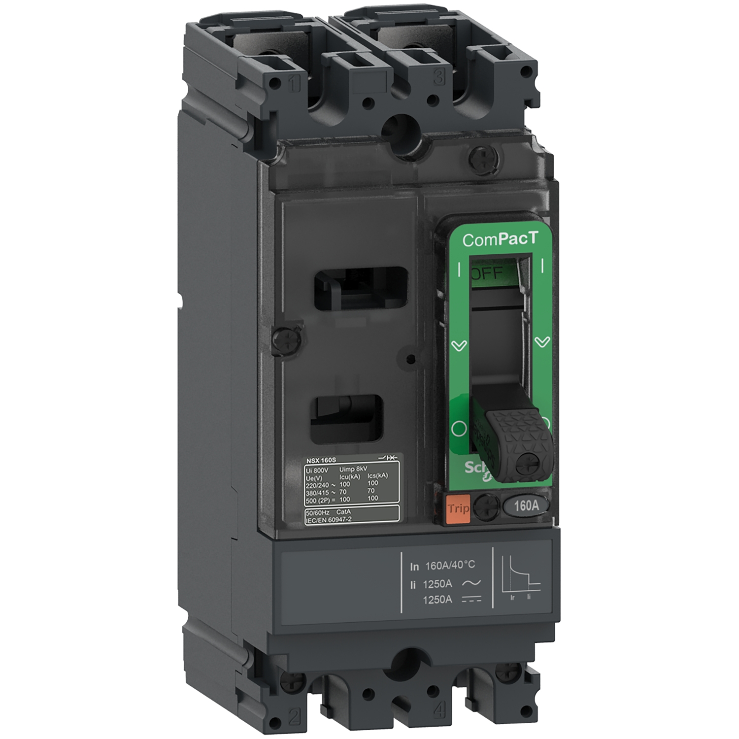 Schneider Electric Compact Şalter Nsx160M 40Ka Ac-Dc 2P 160A Tmd