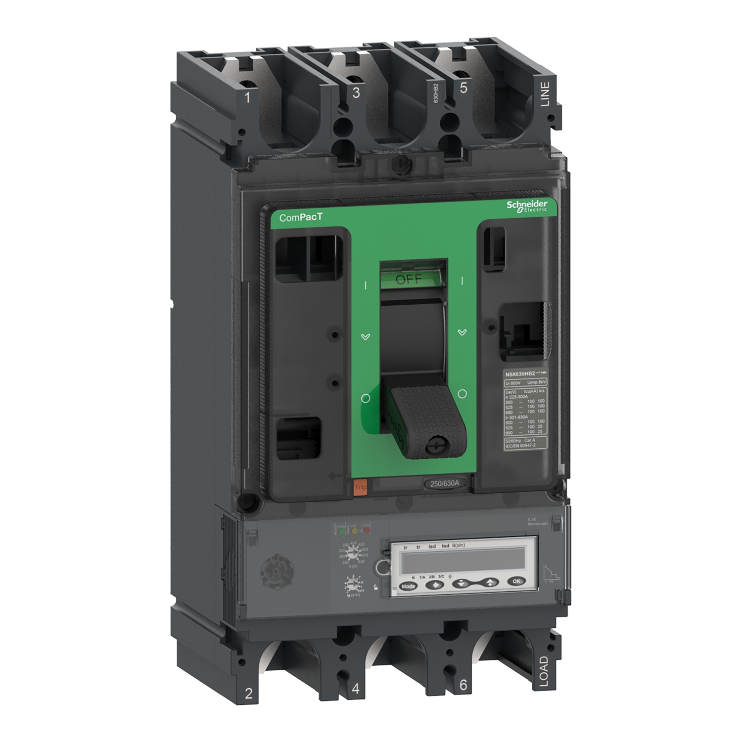 Schneider Electric Compact Şalter Nsx400R 200Ka Ac 3P 400A 6.3E