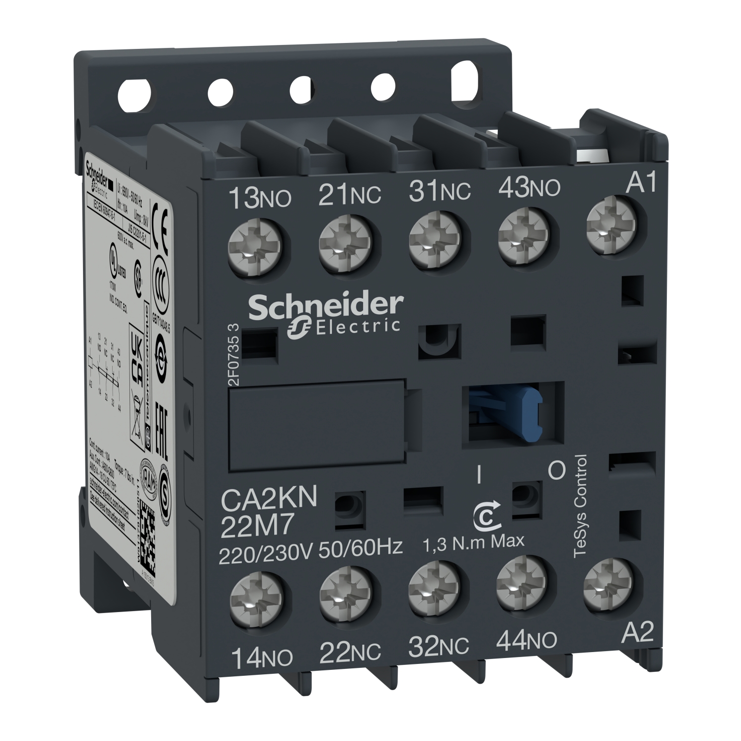 Schneider Electric TeSys K kontrol rölesi , 2 NO + 2 NK , <= 690 V , 115 V AC bobin