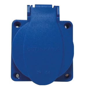 1X16 KAPAKLI PANO PRİZİ 16A MAVİ