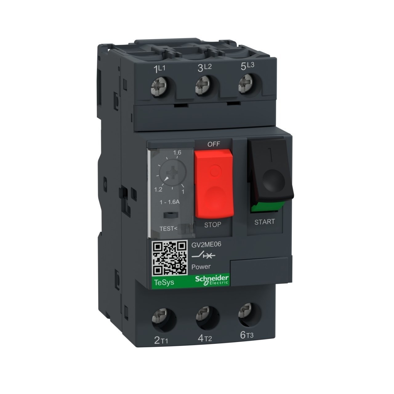 Schneider Elektrik  GV2ME06 Motor Koruma Şalteri (Termik manyetik karakteristikli). 1-1.6A - 0,55kW