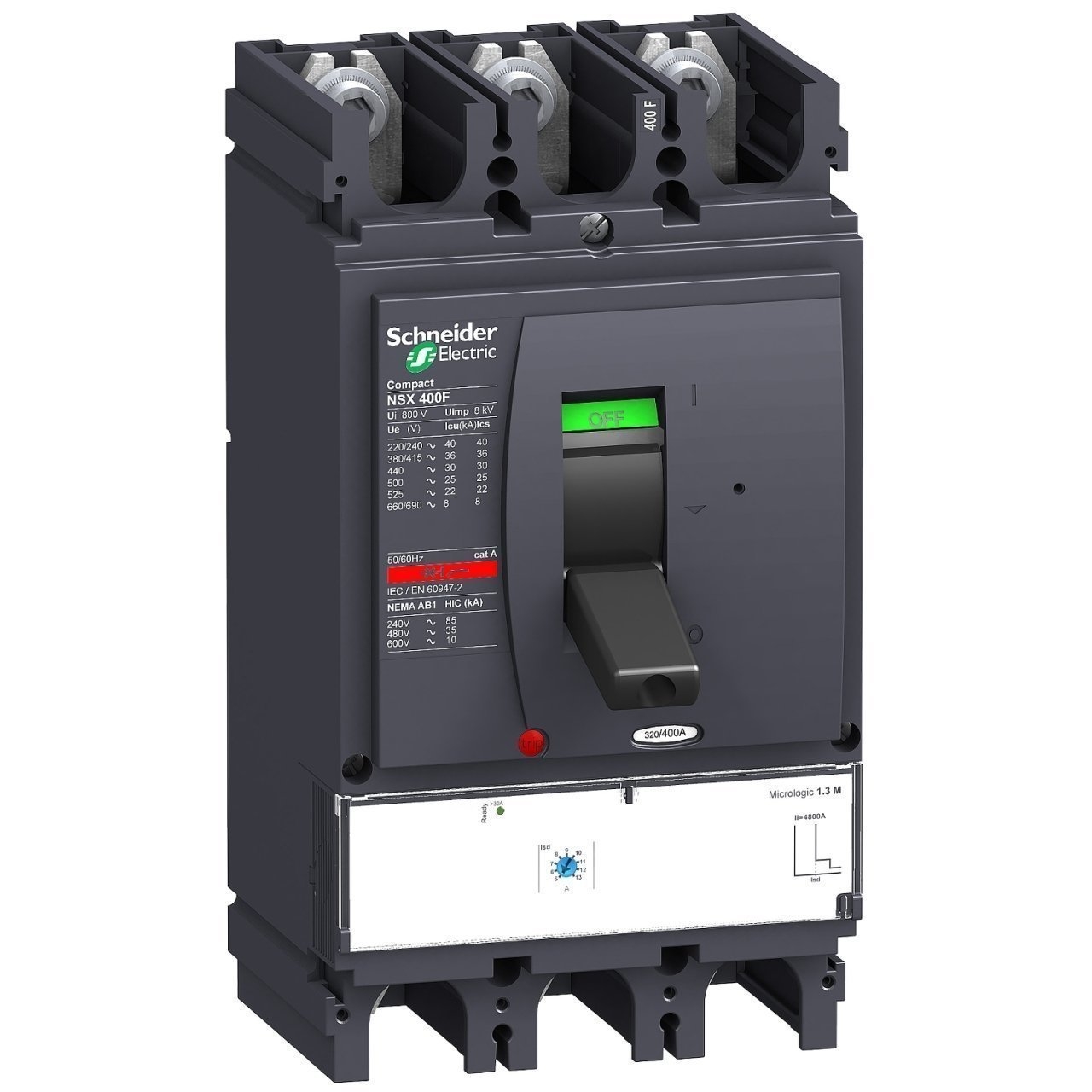 Schneider Elektrik  LV432749 Kompakt  Motor Koruma Şalteri NSX400N - Micrologic 1.3 M - 320 A - 3 kutup 3d - 160kW