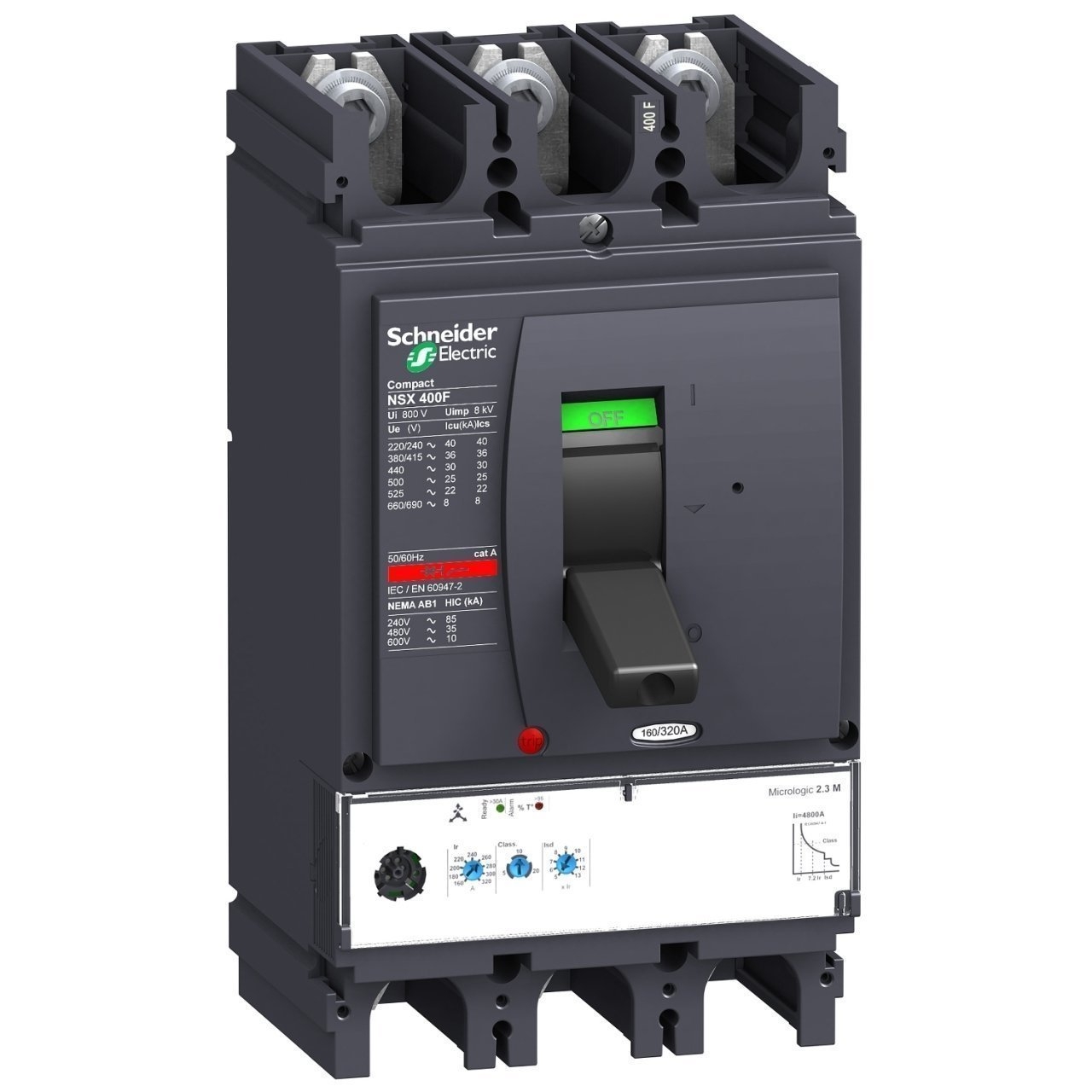 Schneider Elektrik  LV432776 Kompakt  Motor Koruma Şalteri NSX400N - Micrologic 2.3 - 320 A - 3 kutup 3d - 160kW