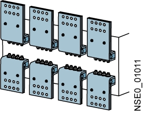Siemens-3WL9111-0AL08-0AA0-3WL AKSESUAR, ÖNDEN BARA BAĞLANTI PARÇASI, ÇİFT DELİKLİ ÜST KISIM, BOY I, 1250-1600A ARASI