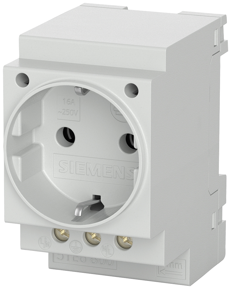 Siemens-5TE6800->N< TOPRAKLI PRİZ; RAYA MONTAJA UYGUN; 230V; 16A